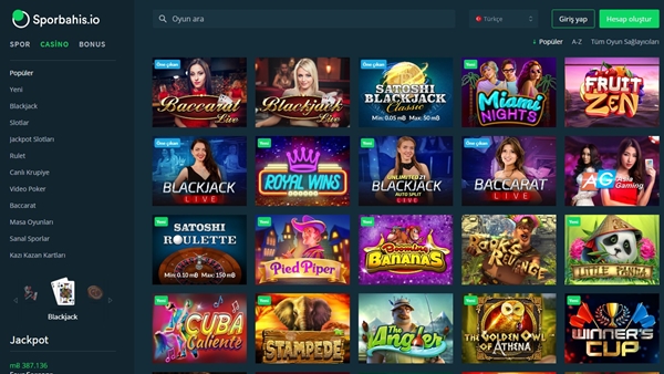 sporbahis.io casino sitesi